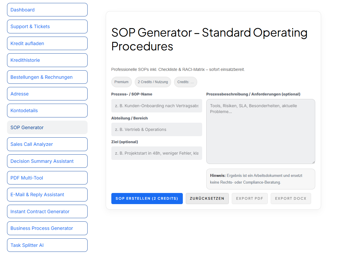SOP Generator